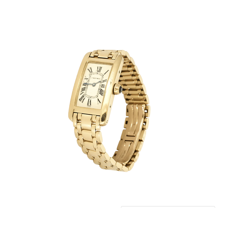 CARTIER- Montre Tank Americaine or jaune